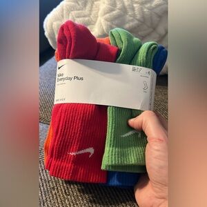 Nike Everyday Plus Men's Socks - Red Green Blue, orange yellow purple men’s 6-8